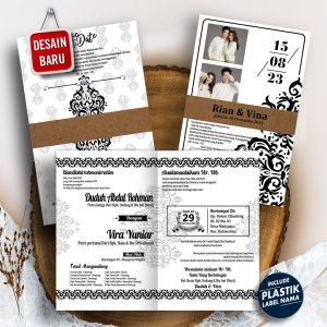 100 Undangan pernikahan khitanan sudah dapat plastik  sabuk label nama murah