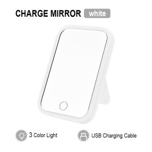 Mirror USB Charging LED Vanity Mirror with Light Adjustable 3 Tone Led Light 化妆镜