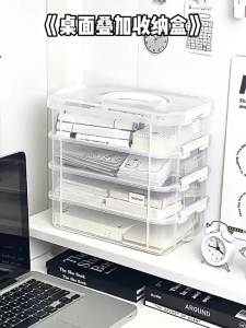 4-layer Transparent Plastic Storage Cover Partitioned Drawer Storage Building Block Storage Portable Storage Box2026