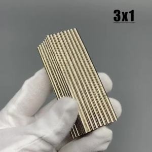 แม่เหล็กกลมขนาดเล็ก 3x1 มม. 100/500/2000/5000 ชิ้น อุปกรณ์เสริม 3*1 มม. สำหรับงานฝีมือ โมเดล วิทยาศาสตร์ ตู้เย็น สำนักงาน ตู้เย็น ไวท์บอร์ด