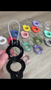 AirTag Secure Holder with Wire Cable - Durable Scratch-Resistant AirTag Case w/ Allen Key Locking System AirTag Keychain Accessory for Keys Luggage Pets