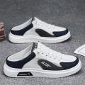2025 Canvas Half Shoes for Men Low Cut Slip On Shoes Loafers For Men Casual Shoes Fashion Half Slippers For Men 39-45. 
