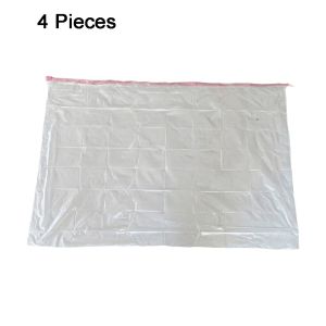 EYESONU 4PCS Transparent Air Conditioner Cleaning Cover Disposable Splash Proof AC Sewage Collecting Bag Portable Leak-proof AC Protective Cover for Household