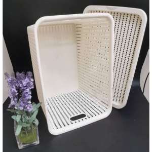 Semi-Large Spaces Storage Box with Lid/Multipurpose Plastic Storage Box Cosmetics Snack Basket Home Office Box With Lid Containers Organiser