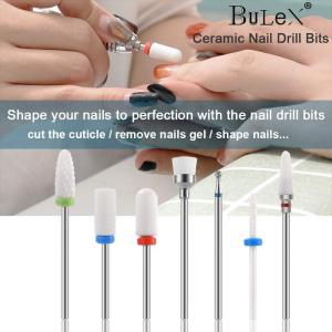 7 Pcs Ceramic Milling Cutters Set For Manicure Combined Nail Drill Bits Kit Electric Removing Gel Polishing Tools