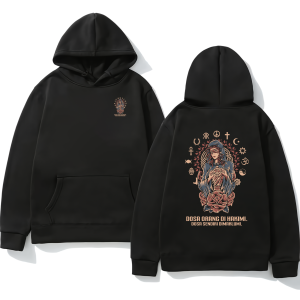 Jaket Hoodie Couple Pria Wanita Tanpa Resleting Motif Pluralisme Korean Style Pria Wanita Premium