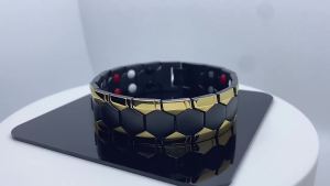 Best-selling European and American trendy stainless steel mens bracelet magnetic energy couples titanium steel womens chain