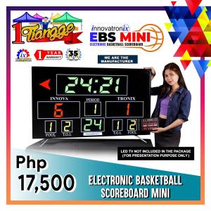 1Tiangge Electronic Basketball Scoreboard – EBS Mini Controller - Digital Electronic game scoring system for HDMI Ready Displays with 8 meter HDMI Cord with Real-Time Game Clock and Score Display at the controller 1 Year Warranty TV NOT Included