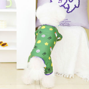 DY Loving New Pet Home Pajamas Dog Poodle Four-legged Jumpsuit Rocket Space Chow Chow Outfit