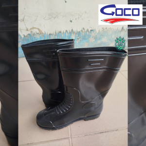 Sepatu Boot safety karet hitam Goco Kerja original Malaysia