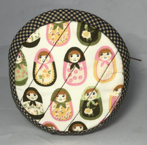 กระเป๋าเศษสตางค์ทรงกลม ขนาด 11x11 ซม. งานแฮนด์เมด