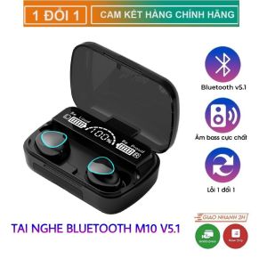 Tai Nghe Bluetooth Không Dây M10 Phiên Bản Pro Nâng Cấp  Cảm Biến Vân Tay Tích Hợp Đèn Pin Siêu Sáng