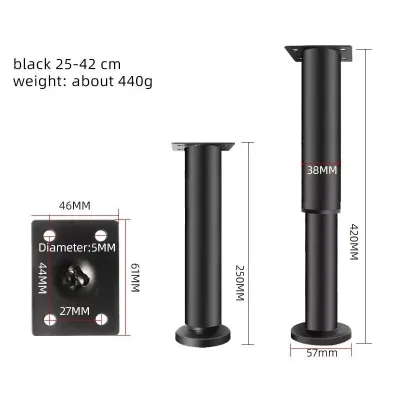 [SG Ready Stock]Metal Adjustable Furniture Cabinet Leg 8-42CM Height Telescopic Table Leg Support Table Foot/4pcs