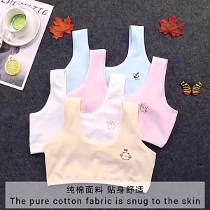 27KIDS Áo lót bé gái hai lớp kín đáo giúp bảo vệ và nâng đỡ vòng 1 áo lá học sinh cấp 2 cấp 3