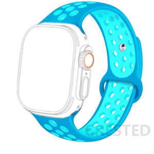 For Apple Watch Strap 49mm 45mm 41mm 44mm 40mm 42mm 38mm iWatch Band Waterproof Breathable Silicone Sport Two Tone Strap for Apple Watch Ultra Series 12 11 10 9 8 7 SE SE2 6 5 4 3 2 1