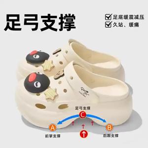 [Free Shipping] Lidani Pingu WomenS Thick-Soled Clogs 2026 New Model EVA Material Non-Slip Odor-Resistant Arch Support For Outdoor Wear In Summer