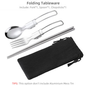 TWTOPSE 1L Aluminum Lunch Box Set With Handle Tableware Storage Bag Steam Rack Cutting Board Folding Stove Frame Wind Reflector