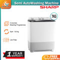 Sharp Semi Auto Series Washing Machine 7kg EST7015. 
