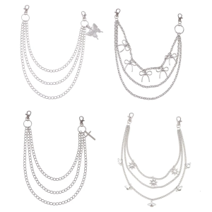 Trendy Layered Pants Chain Pendant Adjustable Length Waist Belt Ornament for Fashionable Enthusiasts Accessory Lover