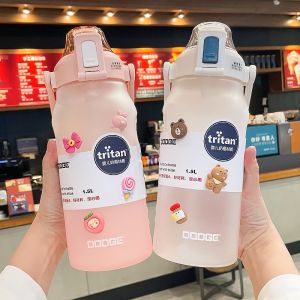 DODGE น้ำฟรี 2 ลิตร ของวัสดุ Tritan กระบอกน้ำ 2 ลิตร พร้อมสเกลการดื่มน้ำ