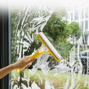 B.LIVEM ที่เช็ดกระจก พร้อมยางในตัว ไม้เช็ดกระจกมีขวดสเปรย์ในตัว ไม้กรีดกระจก ปรับระดับได้ ไม้เช็ดกระจก 2in1
