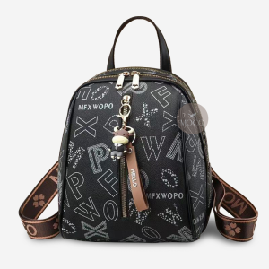 MOCO Fashion Tas Ransel Pink Soft Lucu Wanita Mini Backpack Kecil Kuliah bonus Bag Charm A031