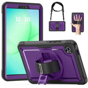 Kids Heavy Duty Shockproof Protective Case with 360 Rotating Kickstand Hand Strap & Shoulder Belt for Samsung Galaxy Tab A11 Plus Case 11 inch 2025Tab A9 Plus CaseTab A11 CaseTab A9 Case