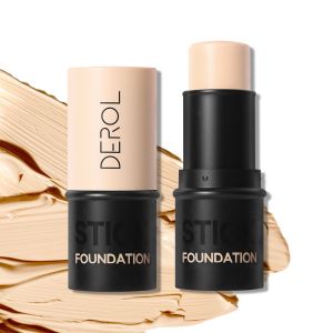 DEROL Concealer Foundation Stick Transparent Waterproof Oil Control For Daily Use Women Men/Concealer Cream Foundation Liquid Coverage/All Season