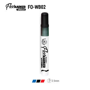 FlexOffice Whiteboard Marker FO-WB02 - Refillable - 12pcs/1box - Red Blue Black - 2.5mm Nib - Made in Vietnam