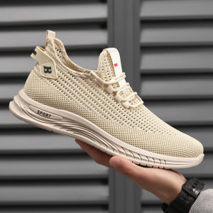 Spring and summer new 2026 flying weaving casual shoes mens versatile fashion sports lightweight running shoes Sneakers
