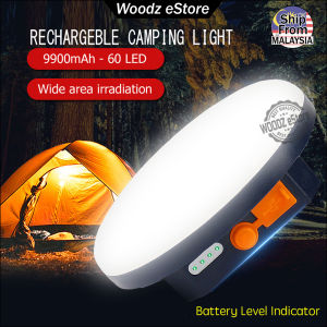 [Woodz] Camping Light White or Yellow Long Lasting Waterproof LED Rechargeable Hiking Tent Lantern Fishing Outdoor Light Super Bright