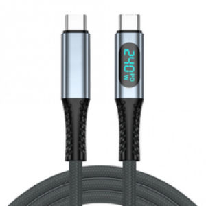 USB 3.2 Gen 2x2 20Gbps High-Speed Hard Drive Transfer Full Function PD 240W Fast Charging Data Cable with LED Digital Display