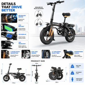 14 inch e bike 48V foldable adult electric bikeelectric bicycle,electric scooterE-ABS double disc