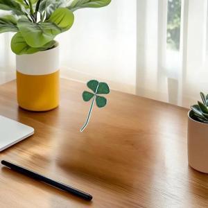 songduanshi 1 5 10Pcs Lucky Clover Postcards Natural Grass Transparent Wishing Cards For Bookmarks