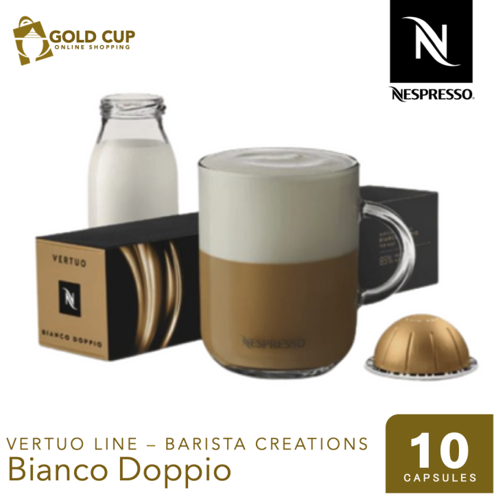 Nespresso Vertuo Bianco Doppio & Bianco Piccolo – 48 Pods, Medium Roast, For Milk-Based Coffee