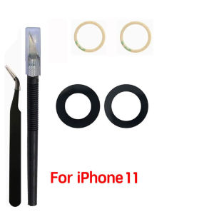 Sapphire Back Camera Lens Glass For 12 13 Mini 14 15 Plus 17 Pro Max Rear Camera Repairing Parts With 3M Adhesive & Tools