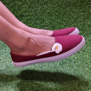 SEPAATU balet slip on perempuan flat shoes kasual loafers motif bunga kekinian viral keren murah