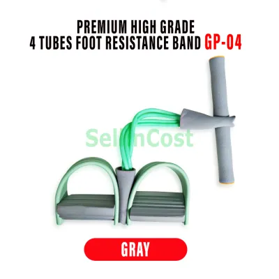 SellinCost 2 Tubes 4 Tubes Yoga Elastic Band Sit Up Resistance Band Leg Pull Foot Pedal Tension Rope Pull Rope Elastic String Exercise Body Home Fitness Alat Kempis Perut Alat Senaman Perut 阻力带 松紧带 GP02 GP04