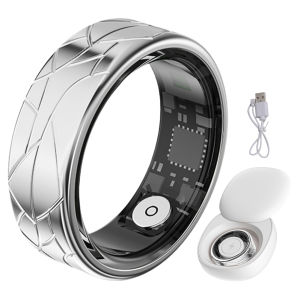2025 Smart Ring for Men & Women - Health Activity Tracker with 24/7 HR Blood Oxygen (SpO2) & Sleep Fitness Tracker IP68 Waterproof Gesture Control Wireless Charging Compatible with iOS & Android