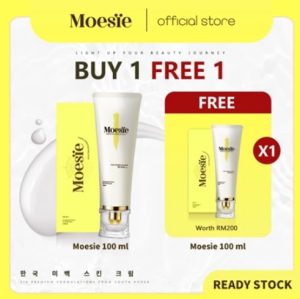 buy 1 free 1【100% original】Ready Stock Moesie Korean medical-grade whitening cream 100ML Whitening Body Serum Moisturizer Sunscreen Day Cream Formulated in