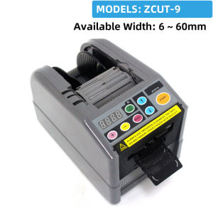 KUAIQU Tape Cutting Machine ZCUT-9 Automatic Tape Dispenser Tape Cutting Machine M-1000cm 5-999mm Automatic Tape Cutting Machine M-1000 Tape Cutting Machine 220V Optical Fiber PP Tape