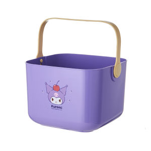Christmas Gift Halloween Sanrio Plastics Drain Basket Hello Kitty Kawaii Kuromi Anime Thickening Pp Pet Bathroom Kitchen Handheld High-Capacity Storage