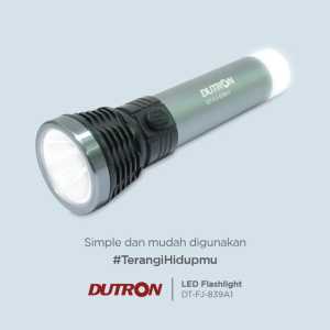 SENTER LED DUTRON DT-FJ-839A1 - SENTER PLUS EMERGENCY - BAHAN ALMUNIUM - TYPE C - TAHAN LAMA
