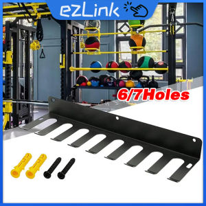 6/7hole Multi-Purpose Gym Equipment Storage Rack Baseball Barbells Dumbbells Skipping Rope Wall Rack