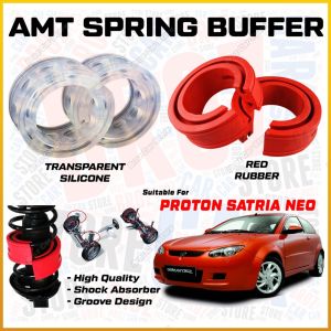 ♾️ For Proton Satria Neo AMT Car Spring Buffer Shock Absorber Spring Rubber Bumper Cushion Transparent Silicone Buffer