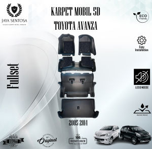 Misima Karpet Mobil 5D Toyota Avanza 2005-2014 + Alas Kaki Karpet 7D Kualitas Terbaik Fullset