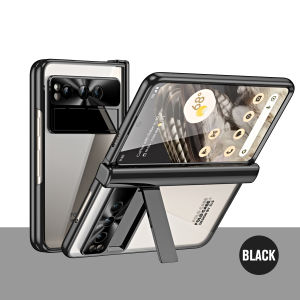 Zeallion Phantom mạ vỏ điện thoại cho [Google Pixel gấp] Bìa bản lề khung gấp với miếng dán Film thủy tinh màn hình trước
