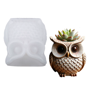 Versatile Owl Shaped Silicone Craft Mold Reusable Template For Resin Art Planters Storage Organizers