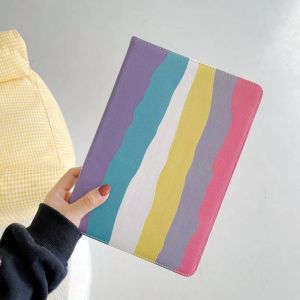 เคสฝาพับสายรุ้ง iPad GEN9 2021 / Mini6 / Mini7/ iPadGen7 / iPadGen8 / IPAD 234 / IPAD PRO 2021/IPAD PRO 11 2018/2020 /IPAD AIR4 10.9 เคสสีสายรุ้ง พร้อมส่ง เคสไอแพด ไอแพดเจน iPad air1/air2/9.7 ไอแพดมินิ