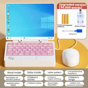 Kids Learning Laptop Toy Multifunctional Early Education Notebook with ABC Numbers Interactive Brain Training Game Kids Tablet Kids Computer Kids Laptop